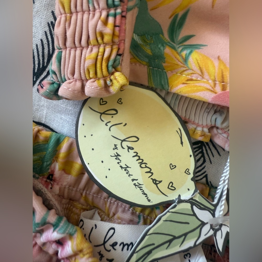 For Love And Lemons / Lil Lemons - Baby/Kids Swim | Pink Floral Bikini Set - Picture 5 of 5